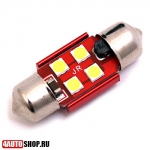  DLED Светодиодная автолампа C5W FEST 36 мм - 6 SMD 3030 с обманкой (2шт.)