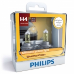  Philips Галогенная автомобильная лампа H10 Philips Weather Vision (2шт.)